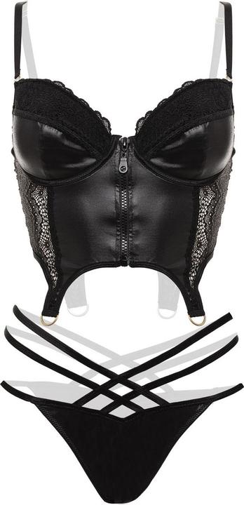 Christine Le Duc Christine Wetlook BustierSet Monroe Schwarz
