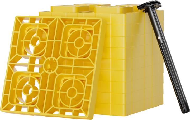 Image du produit Wiltec Unterlegplatten Wohnwagen 10x Stützplatten 13,5t Auffahrkeile Stufenkeile