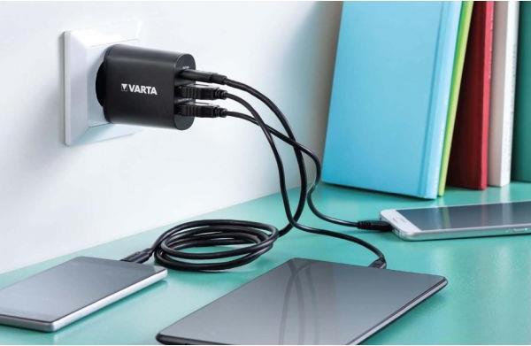 Produktbild Varta Wall Charger 27W 2 x USB 2,4A + USB Typ C 3,0A (27 W)