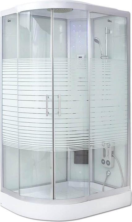 Home Deluxe Dampfdusche mit Wasserfall Dampfsauna MANTA XL, 120x80x220cm - Links