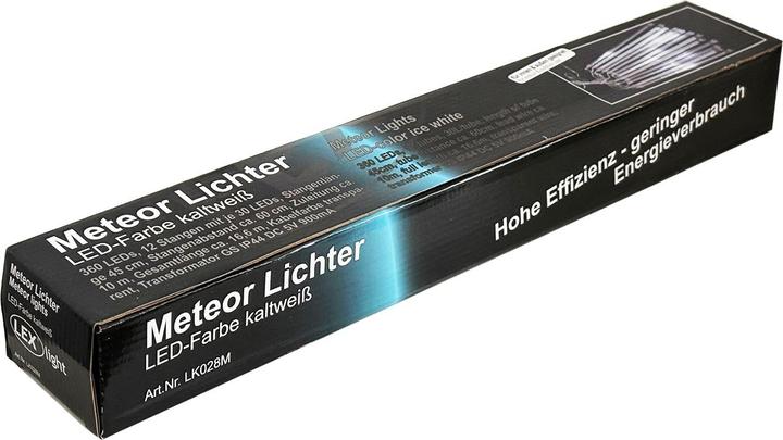 Actual product image Mojawo Meteor lights / fairy lights indoor & outdoor 360 LED 12 rods (6.60 m)