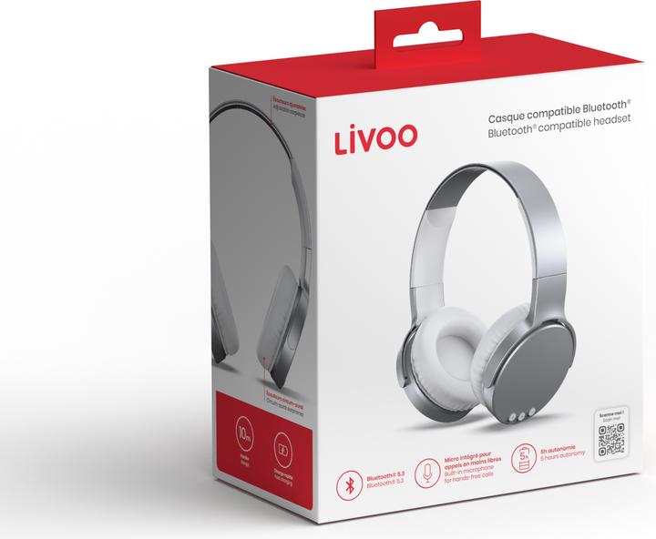 Image du produit Livoo Casque compatible Bluetooth (ANC, 5 h, Sans fil)