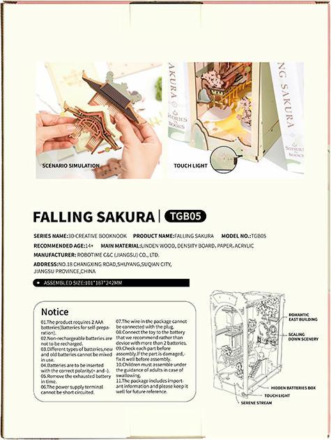 Immagine prodotto Robotime Casa minuscola - Kit casa libreria in legno : Falling Sakura
