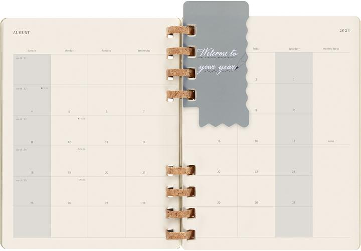 Produktbild Moleskine 12 Monats Life Kalender mit Spiralbindung 2024, XL, Wochen-Monatskalender, Fester (20 x 25 cm, Englisch)