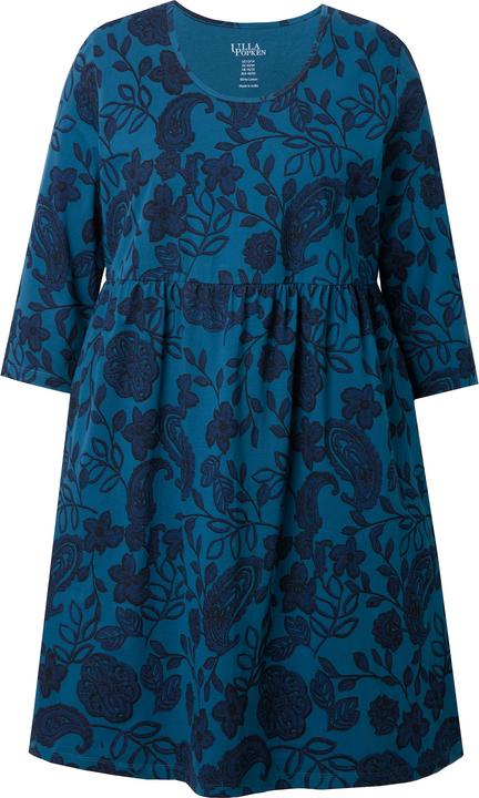 Produktbild Ulla Popken Jerseykleid, Paisley, A-Linie, Rundhals, 3/4-Arm (60)