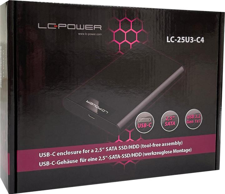 Produktbild LC-Power 2,5"Festplattengeh?use USB USB3.2/USB-C,SATA3 (2.5")