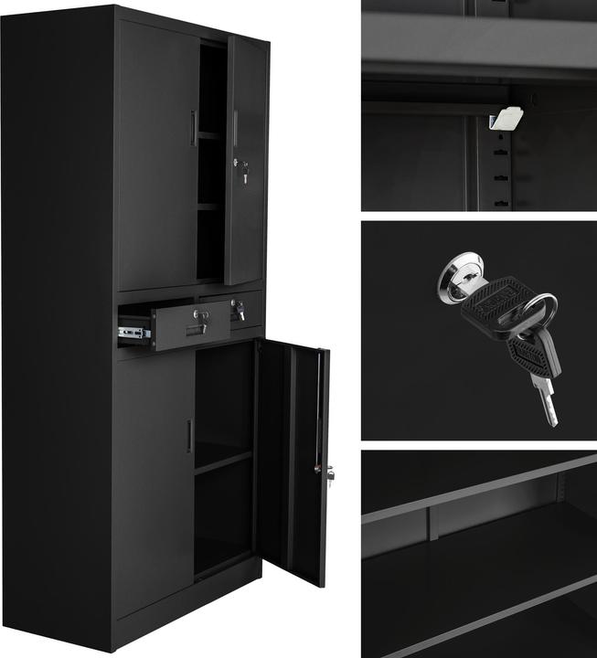 Actual product image tectake Filing cabinet (80 x 40 x 180 cm)