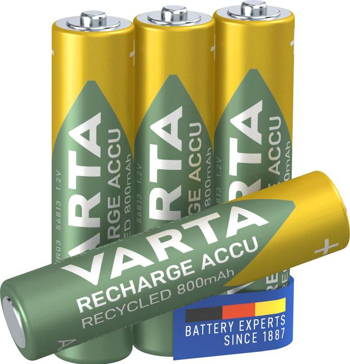 Produktbild Varta Recharge Accu Recycled (4 Stk., AAA, 800 mAh)