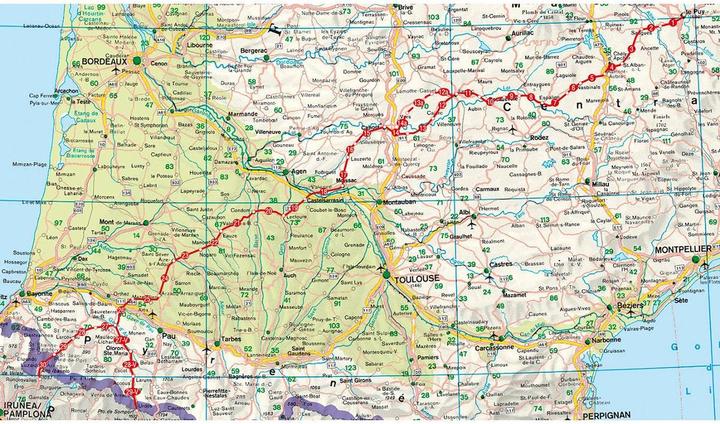 Image du produit Chemin de Saint-Jacques français Le Puy-Pyrénées Guide de randonnée
