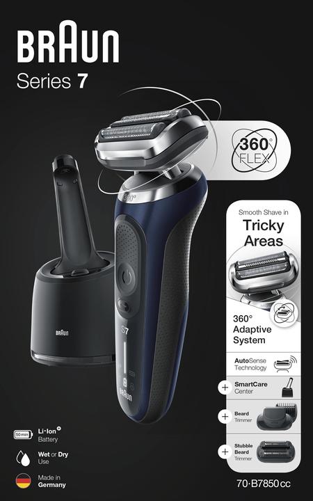 Produktbild Braun Series 7 70-B7850cc Rasierer Herren, Elektrorasierer mit 360° Anpassung, Barttrimmer,...