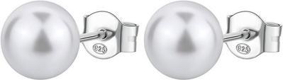 Brosway Silver Earrings With Artificial Pearl Infinite White Fancy Fiw143