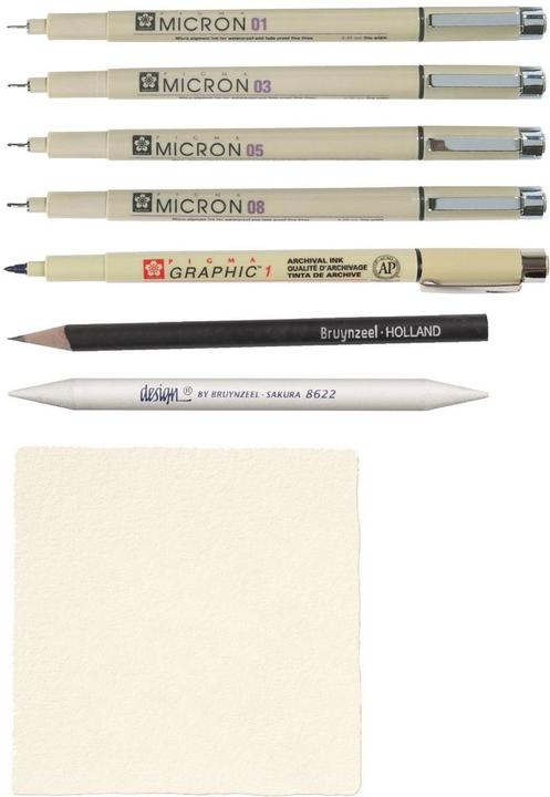 Actual product image Sakura Zentangle Tool Set (Black, 12 x)