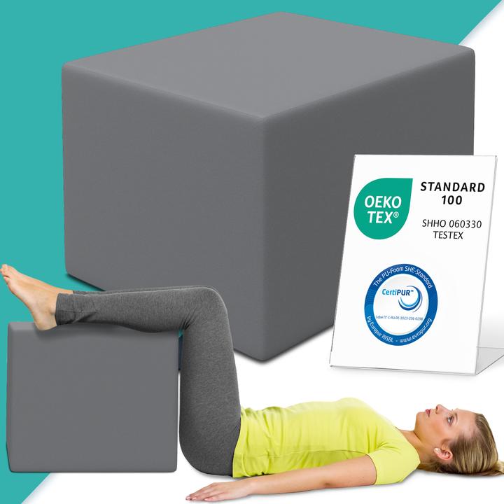 Produktbild Aktivshop Bandscheibenwürfel, Stufenlagerungswürfel zur Stufenlagerung, Stufenbett mit Bezug, Fitness Würfel