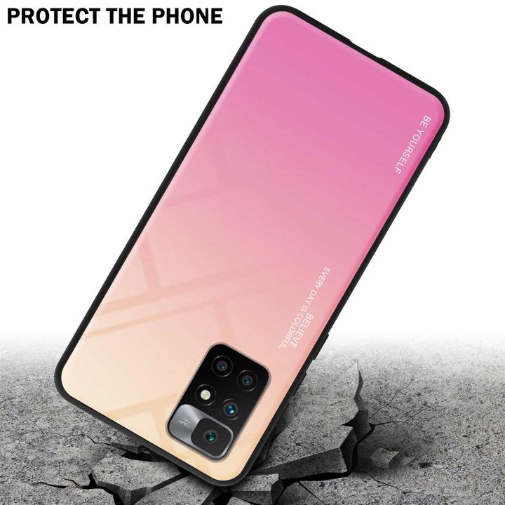 Productafbeelding Cadorabo TPU 2 Kleuren Glazen Hoesje (Xiaomi Redmi 10)