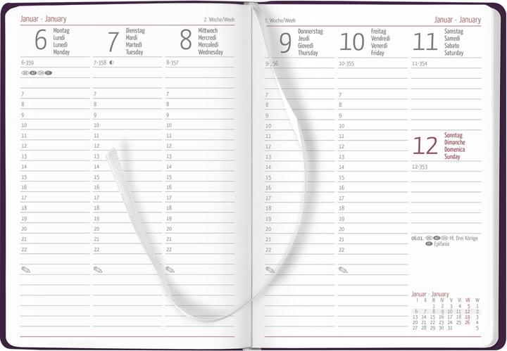 Produktbild Alpha Edition Ladytimer Deluxe Purple 2025, 10,7x15,2cm, Kalender mit 192 Seiten (Deutsch)