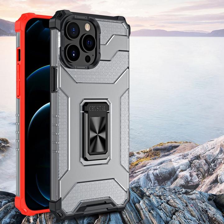 Actual product image Hurtel Crystal Ring Case Kickstand Tough Rugged Cover for iPhone 13 Pro Max black (Apple iPhone 13 Pro Max)