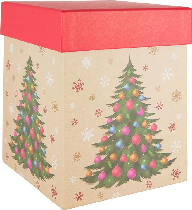 Image du produit Idena Boîte cadeau Noël sapin multicolore 18x18x22,5cm (Coffret cadeau)