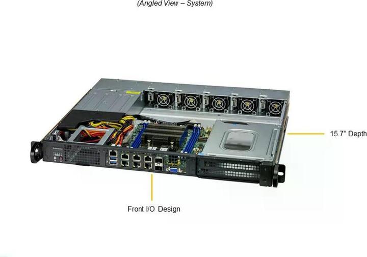 Produktbild Supermicro Server Geh 1U 2xSFF SATA/PCIe SYS-110D-4C-FRAN8TP