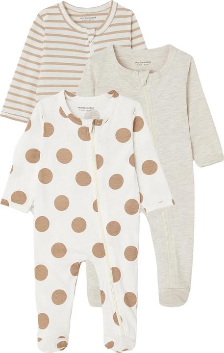 Produktbild Vertbaudet 3er-Pack Baby Strampler mit Reissverschluss BASICS (50)
