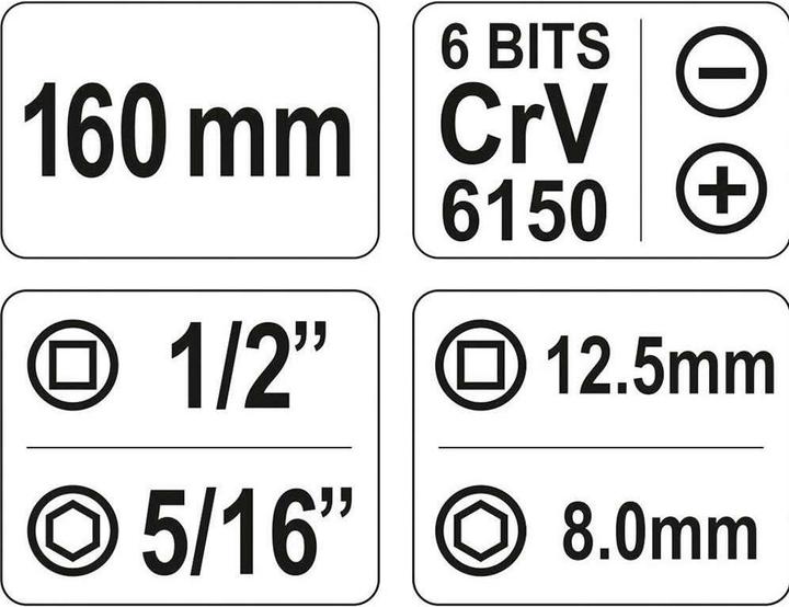 Actual product image Yato YT-2802 (Port, Cross recess)