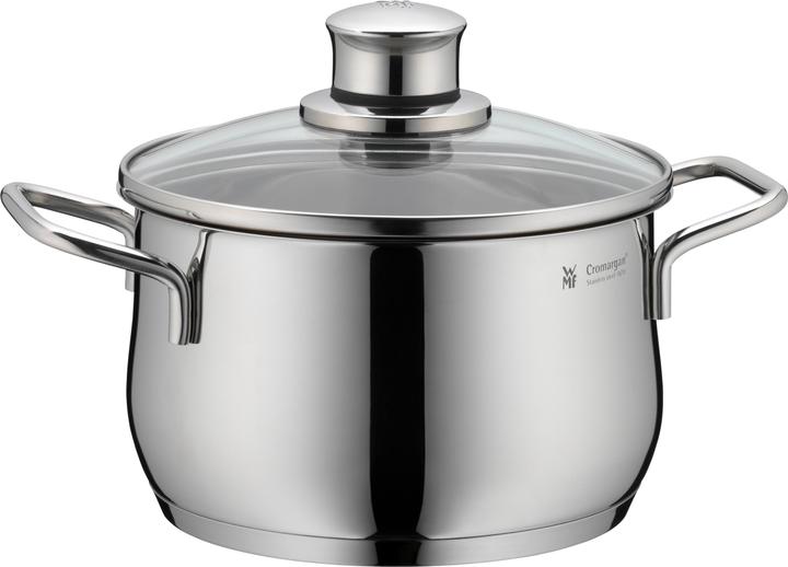 WMF Topfset Induktion Kochtopfset 5tlg Glasdeckel Diadem Plus Edelstahl (16 cm, Pfannenset + Topfset)