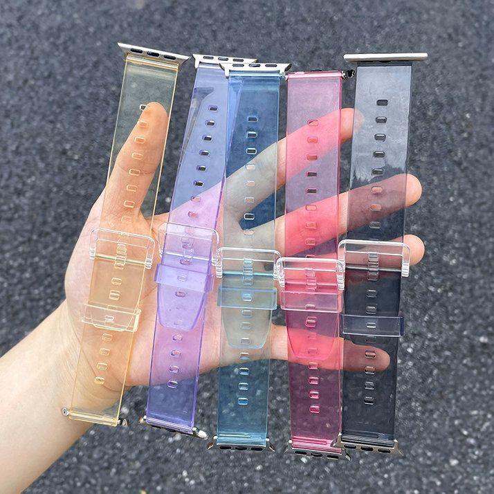 Produktbild Hurtel Strap Light Silicone Wristband Strap Bracelet Watch Bracelet Watch 6/5/4/3/2 (44mm / 42mm) Red (TPU)
