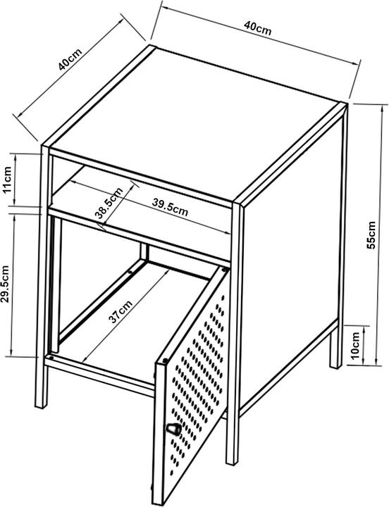 Actual product image En.Casa Janakkala (55 x 40 x 40 cm)