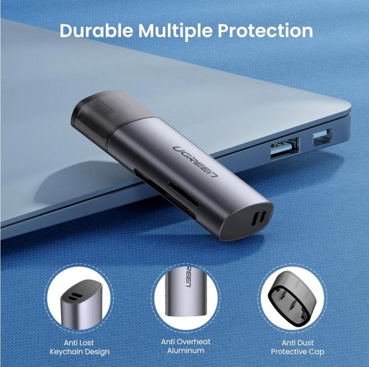 Image du produit Ugreen Adaptateur CM216 SD/TF USB 3.0 (gris)