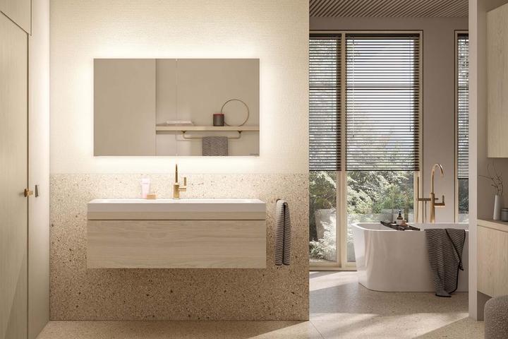 Produktbild Schneider ADVANCED Line Comfort LED Lichtspiegelschrank, 2 Türen, 91,5x71,5x12cm, 194.090.