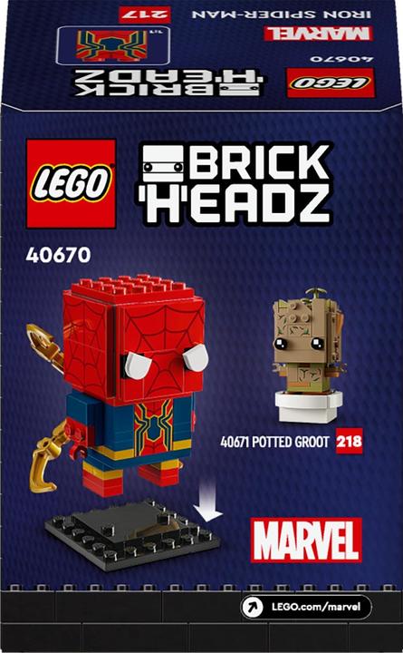 Productafbeelding LEGO BrickHeadz - Iron Spider-Man (40670, LEGO Brickheadz)