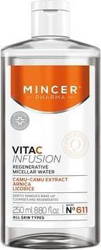 Mincer Pharma Vita C Infusion No.611 Regenerating Micellar Liquid For The Face 250Ml (Puder, 250 ml)