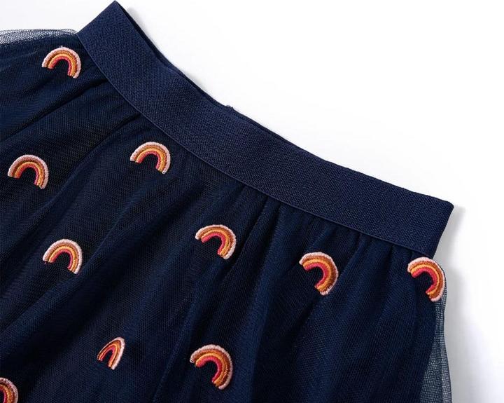 Produktbild VidaXL Kinderrock mit Tüll Marineblau 128,Aussenmaterial: 100 (128)