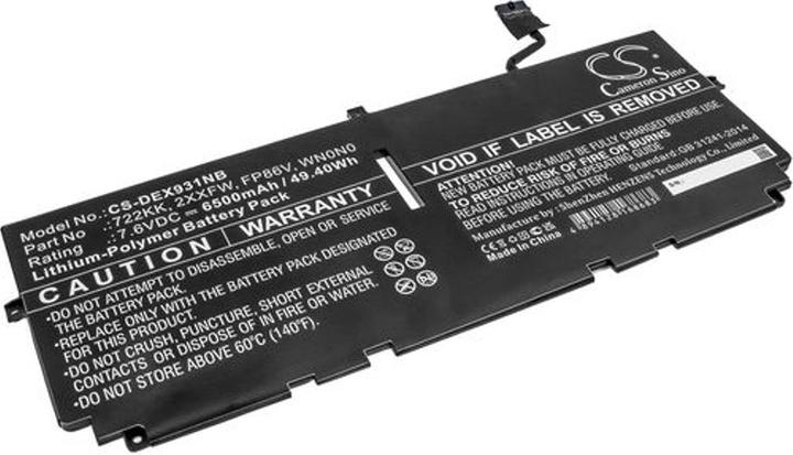 Produktbild NoName Battery for Dell XPS 13 9300 i5 FHD etc