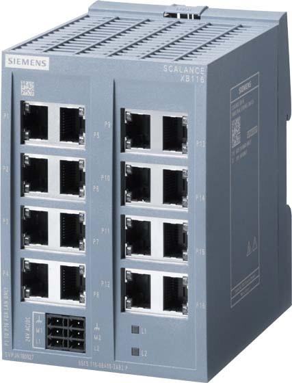 Image du produit Siemens 6GK5116-0BA00-2AB2 Commutateur non géré SCALANCE XB116, 16x 10/100 Mbits (16 Ports)