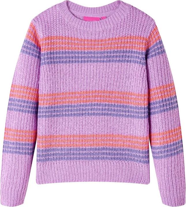 VidaXL Kinderpullover mit Streifen Gestrickt Lila und Rosa