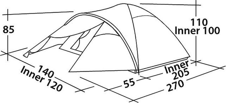 Image du produit Easy Camp Quasar 200 Rustic (Tente igloo, 3.10 kg, 2 personnes)