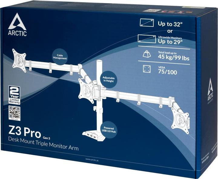 Produktbild Arctic Z3 Pro mit USB 3.0 Hub (Tisch, 29")