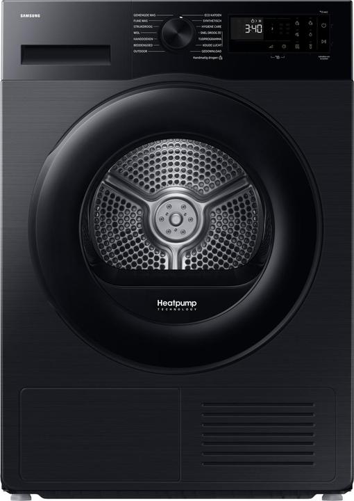 Samsung DV90DG52A0ABEN Wasdroger - Warmtepompdroger - 9kg - Zwart (9 kg, A destra, Spina UE)