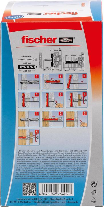 Produktbild Fischer Fisc D?bel SX 10x50 HV K 2 52180 (20 Stk.)