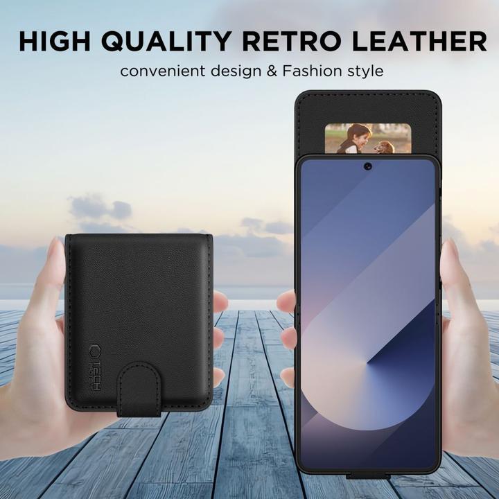 Actual product image Tech-Protect Wallet Case für Samsung Galaxy Z Flip 7 - Schwarz (Samsung Galaxy Z Flip7)