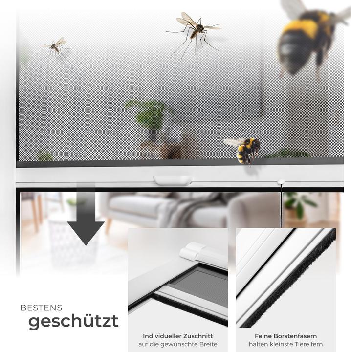 Actual product image tectake Insect screen roller blind (110 x 160 cm)