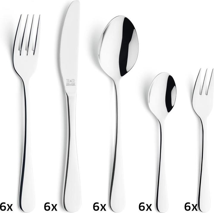 Actual product image Beckmann & Rommerskirchen VIVA Besteckset 30-teilig (30 Piece, Cutlery set)