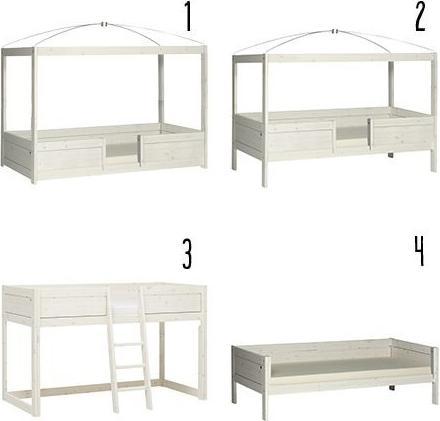 Produktbild Lifetime Kidsrooms 4 in 1 Bett mit Himmel, Standard Rollboden (90 x 200 cm)