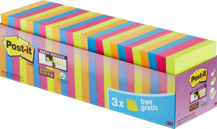 Produktbild Post-it Super Sticky 21 + 3 (76 x 76 mm)
