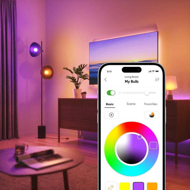 Actual product image Nanoleaf Essentials Smart A60 Bulb B22 Matter 9W 806Lm RGBCW 2700-6500K, 3pcs pack (B22, 8.50 W, 806 lm, 3 x, F)