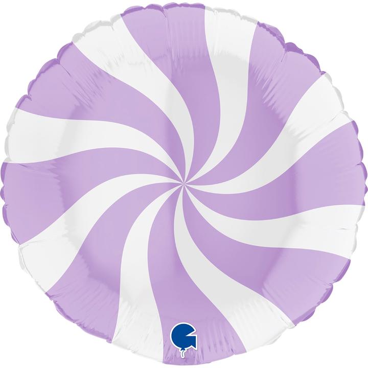 Produktbild Grabo Balloons Ballon Alu Rond - Tourbillon Blanc Lavande (45cm) (1 x)
