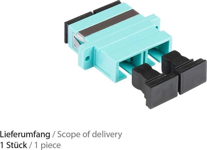 Actual product image Varia Fibre optic duplex coupler, SC (UPC) to SC (UPC), OM3, multimode, plastic housing, Ker