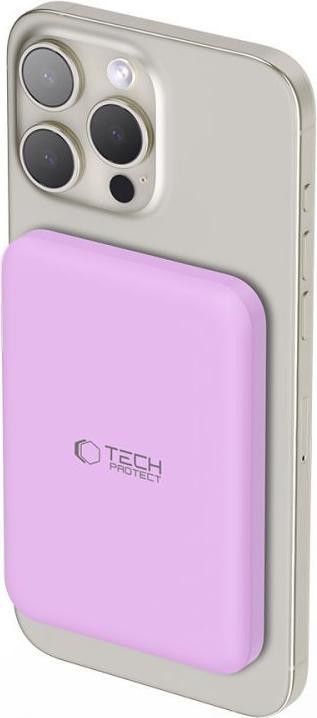 Actual product image Tech-Protect LifeMag MagSafe PB10 5000mAh Power Bank - Pink (5000 mAh, 15 W)