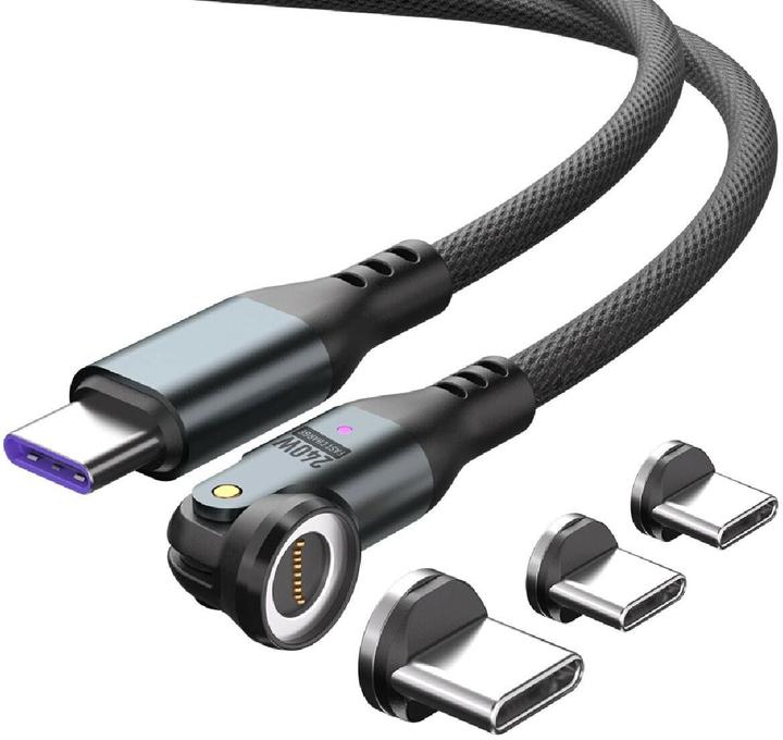 Immagine prodotto 4smarts USB-C 540° Magnetkabel-Set GravityCord (1.80 m, USB 2.0, 240 W)