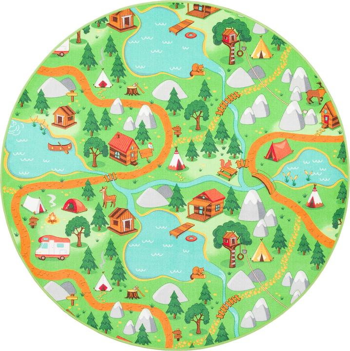 Produktbild Snapstyle Kinder Spiel Teppich Campingplatz (200 x 200 cm)